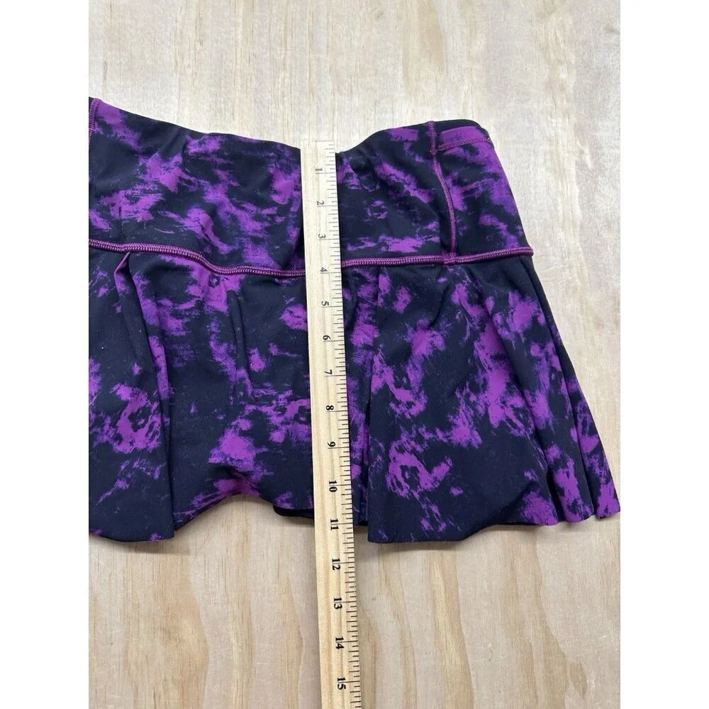 Lululemon Hit Your Stride Skirt Womens 6 Breezie‎ Regal Plum Black Tennis Skort